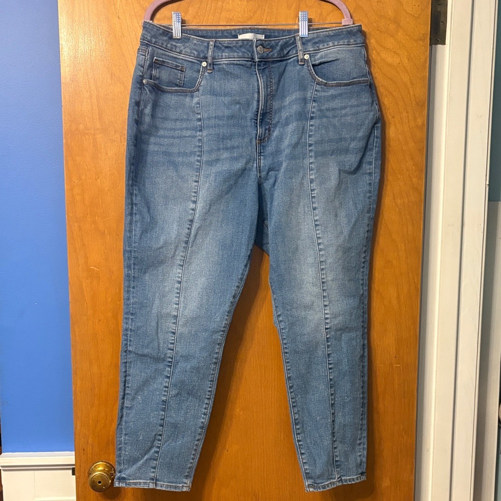 LOFT Classic Blue Straight Leg Jeans 34P